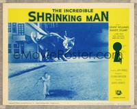 8j401 INCREDIBLE SHRINKING MAN LC #2 R64 great fx image of tiny man fleeing from giant cat!