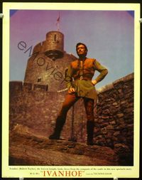 8j410 IVANHOE photolobby '52 full-length image of Robert Taylor standing on castle wall!