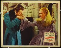 8j412 JANE EYRE LC '44 c/u of Orson Welles as Edward Rochester kissing Joan Fontaine's hand!