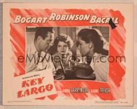8j423 KEY LARGO LC #8 '48 close up 3-shot of Humphrey Bogart, Lauren Bacall & Claire Trevor!