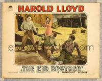 8j424 KID BROTHER LC '27 tough guy Harold Lloyd beats up two men to imrpess Jobyna Ralston!