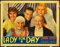 8j438 LADY FOR A DAY LC '33 Frank Capra, great posed cast portrait of William, Kibbee, Robson, etc