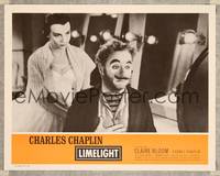 8j461 LIMELIGHT LC R60s close up of sad Charlie Chaplin & pretty Claire Bloom in dressing room!