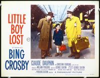 8j464 LITTLE BOY LOST LC #5 '53 Bing Crosby with orphan Christian Fourcade in train station!