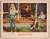 8j471 LOLITA LC #7 '62 Stanley Kubrick, James Mason watches sexy Sue Lyon playing with hula hoop!