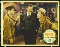8j473 LOOKING FOR TROUBLE LC '34 Spencer Tracy tells Jack Oakie to get lost as man in suit watches