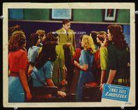 8j478 LOUISIANA LC #3 '47 Governor Jimmie Davis in front of a classroom full of pretty girls!