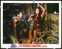 8j485 LT. ROBIN CRUSOE, U.S.N. LC '66 Disney, c/u of castaway Dick Van Dyke with sexy Nancy Kwan!