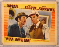 8j517 MEET JOHN DOE LC '41 great c/u of Walter Brennan & Gary Cooper in baseball cap, Frank Capra!