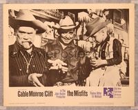 8j524 MISFITS LC #8 '61 Clark Gable in bar handing shot glass to young boy in cowboy suit!