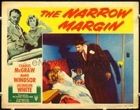 8j558 NARROW MARGIN LC #4 '53 Richard Fleischer classic noir, killer threatens Jacqueline White!
