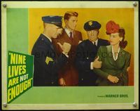 8j571 NINE LIVES ARE NOT ENOUGH LC '41 Ronald Reagan watches cops take away Joan Perry!