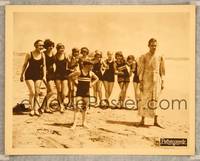 8j573 NO FATHER TO GUIDE HIM LC '25 Charley Chase's son sees dad in drag on beach w/pretty girls!