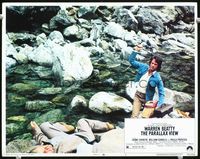 8j609 PARALLAX VIEW LC #1 '74 Warren Beatty beating man with fishing rod by river!