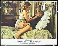 8j611 PAT GARRETT & BILLY THE KID LC #5 '73 Sam Peckinpah, James Coburn with sexy girl in bed!