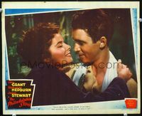 8j616 PHILADELPHIA STORY LC '40 best romantic close up of Katharine Hepburn & James Stewart!