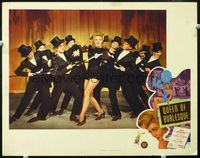 8j637 QUEEN OF BURLESQUE LC '46 sexy showgirl Evelyn Ankers dances with 8 sexy girls in tuxes!