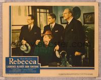 8j642 REBECCA LC '40 Alfred Hitchcock, Laurence Olivier, Joan Fontaine, C. Aubrey Smith