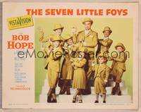 8j677 SEVEN LITTLE FOYS LC #7 '55 posed portrait of Bob Hope & his seven kids in wacky outfits!