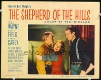 8j682 SHEPHERD OF THE HILLS LC #7 R55 Betty Field between glaring Harry Carey & John Wayne!