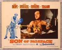 8j701 SON OF PALEFACE LC #7 '52 close up wacky Bob Hope naked in tub cleaning his feet!