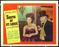 8j703 SOUTH OF ST. LOUIS LC '49 Alan Hale in top hat with sexy showgirl Alexis Smith!