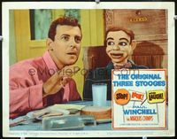 8j711 STOP LOOK & LAUGH LC #2 '60 great close up of Paul Winchell eating lunch with Jerry Mahoney!