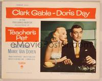 8j729 TEACHER'S PET LC #7 '58 c/u of sexy Mamie Van Doren with editor Clark Gable!