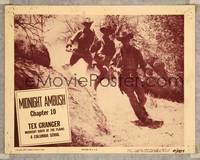 8j731 TEX GRANGER Chap 10 LC '47 Tex Granger & 2 guys running with guns drawn, cool western serial!