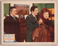 8j732 THAT FORSYTE WOMAN LC #7 '49 3-shot of Errol Flynn, Greer Garson & Walter Pidgeon!