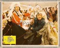 8j764 VILLAIN LC #6 '79 wacky close up of Kirk Douglas wearing wolf skin & facepaint on horse!