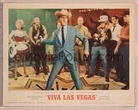 8j765 VIVA LAS VEGAS LC #7 '64 Elvis Presley in cowboy hat performs in front of crowd!