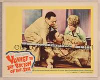 8j766 VOYAGE TO THE BOTTOM OF THE SEA LC #5 '61 Peter Lorre & Barbara Eden help Robert Sterling!