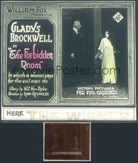 8k035 FORBIDDEN ROOM glass slide '19 Gladys Brockwell pays for the evil men do!