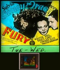 8k036 FURY glass slide '36 Fritz Lang mob violence classic, Spencer Tracy, Sylvia Sidney
