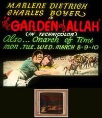 8k037 GARDEN OF ALLAH glass slide '36 different art of Marlene Dietrich & Charles Boyer!