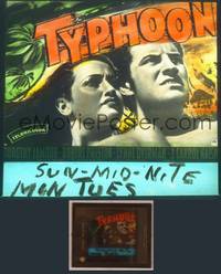 8k067 TYPHOON glass slide '40 really cool close up of Dorothy Lamour & Robert Preston!
