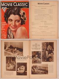 8k089 MOVIE CLASSIC magazine December 1931, art of sexy smiling Kay Francis by Marland Stone!