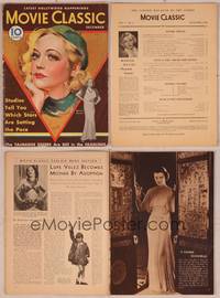 8k100 MOVIE CLASSIC magazine December 1932, cool deco art of Marion Davies by Marland Stone!