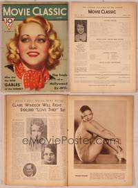 8k094 MOVIE CLASSIC magazine June 1932, art portrait of pretty Leila Hyams by Marland Stone!