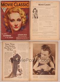 8k093 MOVIE CLASSIC magazine May 1932, great portrait art of Marlene Dietrich by Marland Stone!