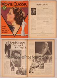 8k099 MOVIE CLASSIC magazine November 1932, cool deco art of Sylvia Sidney by Marland Stone!