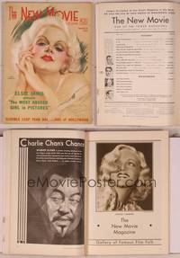 8k072 NEW MOVIE MAGAZINE magazine March 1932, best sexiest art of Jean Harlow by Charles Sheldon!