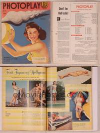 8k124 PHOTOPLAY magazine July 1948, portrait of Esther Williams with beach ball by Paul Hesse!