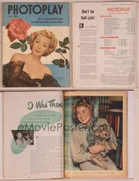 8k123 PHOTOPLAY magazine June 1948, portrait of sexy Lana Turner & huge rose by Paul Hesse!