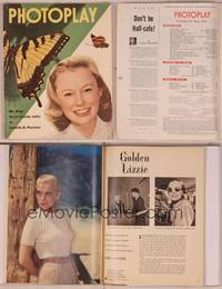 8k122 PHOTOPLAY magazine May 1948, portrait of June Allyson with butterflies by Paul Hesse!