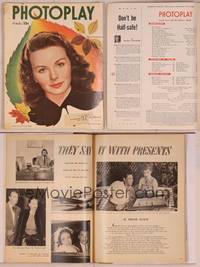 8k127 PHOTOPLAY magazine October 1948, great fall portrait of Jeanne Crain by Otto Hesse!