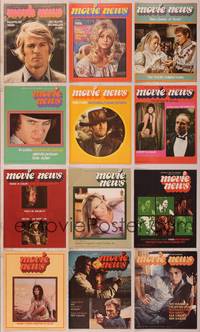 8k012 LOT OF MOVIE NEWS MAGAZINES 12 magazines March 1972 to February 1974 Redford, Eastwood & more
