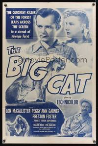 8m067 BIG CAT 1sh R50s Lon McCallister & a crazed mountain lion crouched to kill!