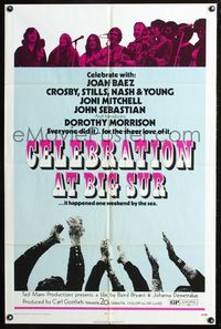 8m117 CELEBRATION AT BIG SUR 1sh '71 celebrate with Joan Baez, Crosby, Stills, Nash & Young!